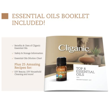 Cliganic Organic Essential Oils Gift Set - Top 8 Scents