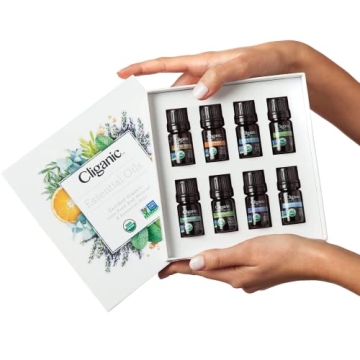 Cliganic Organic Essential Oils Gift Set - Top 8 Scents