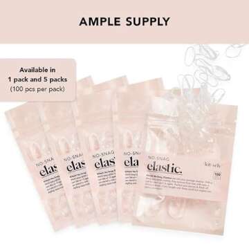 Kitsch Hair Ties No Damage for Kids, Teens and Women - Rubber Bands for Hair Styling | No Snag Hair Elastics | Women's Daily Hair Accessories - 500pcs (Clear)