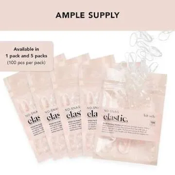 Kitsch Hair Ties No Damage for Kids, Teens and Women - Rubber Bands for Hair Styling | No Snag Hair Elastics | Women's Daily Hair Accessories - 500pcs (Clear)