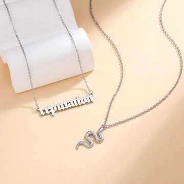 Kprusoian Vintage Layered Reputation Snake Necklace for Music Lovers
