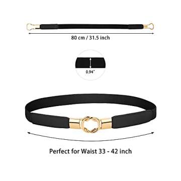 3-Piece Skinny Waist Belt for Women | Chic & Durable
