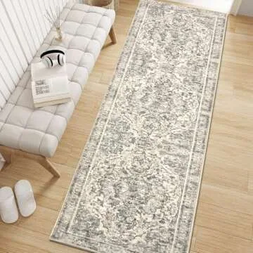 Topllen Runner Rug - 2'x6' Boho Washable Kitchen Rug, Non-Slip Soft Low Pile Rugs Indoor for Entranc...