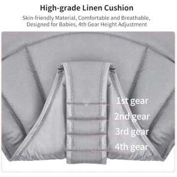 Baby Walker, Foldable 9-Gear Height Adjustable Baby Walker with Wheels, Infant Toddler Walker with Foot Pads, Anti-Fall Baby Walkers and Activity Center Bouncer Combo for Boys and Girls 6-24 Months