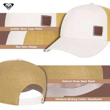 Roxy Women's Casual Trucker Hat with Leather Patch, Marshmallow 202, 1SZ