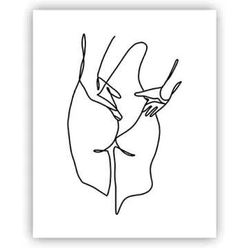 Nordic Minimalist Female Line Art for Home Decor