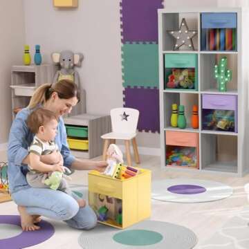 Sorbus 11 Inch Storage Bins - 6 Foldable Baskets for Organizing