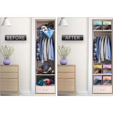 Sorbus 11 Inch Storage Bins - 6 Foldable Baskets for Organizing