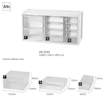 livinbox Desk storage organizer with 10 Drawers and dividers, For Hair accessories Arts Crafts Sewing Supplies Teacher toolbox Medicine Vitamin Wall Mountable Cabinet, White A9-5244-WT