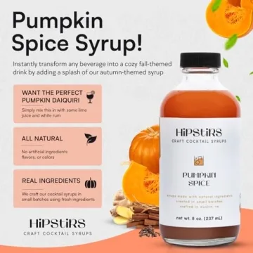HipStirs Pumpkin Spice Syrup - Real Ingredients for Perfect Lattes