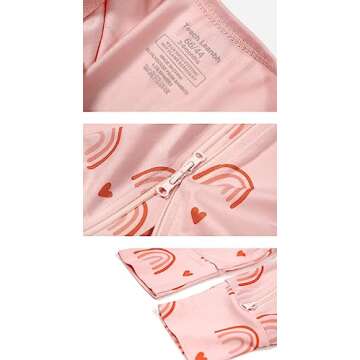 Teach Leanbh Baby Boys Girls 2 Pack Bamboo Viscose Pajamas 2 Way Zipper Short Sleeve Romper Jumpsuit Sleep and Play (3-6 months, Yellow/Star moon)