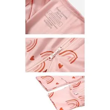 Teach Leanbh Baby Boys Girls 2 Pack Bamboo Viscose Pajamas 2 Way Zipper Short Sleeve Romper Jumpsuit Sleep and Play (3-6 months, Yellow/Star moon)