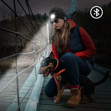 Bluetooth Beanie Warm Hat with Light for Unique Tech Gifts