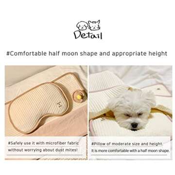 momNpop MNP Pet Organic Pillow, an Ideal Naptime Sleeping Companion for Small Dogs and Cats (Pink)