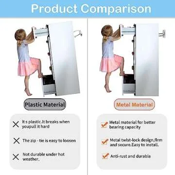 Furniture Anchors for Baby Proofing(6 Pack), 2025 Upgraded Furniture Anchors, Secure 400 Pound Wall Anchors for Furniture Prevent Falling Anti Tip Earthquake Straps for Child Baby Safety