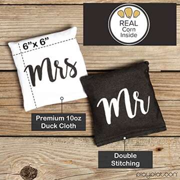 Cornhole Bags Set - Perfect for Weddings & Outdoor Fun