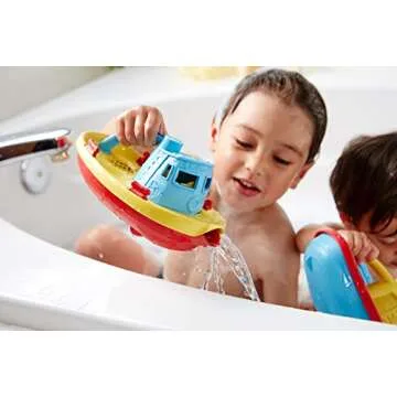 Green Toys Tug Boat & Submarine Combo Pack - Eco-Friendly Bath Fun