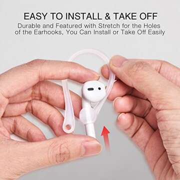 ICARERSPACE Ear Hooks for Secure AirPods Fit