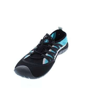 Body Glove Women's Sidewinder Water Shoe, Black/Oasis Blue, 8