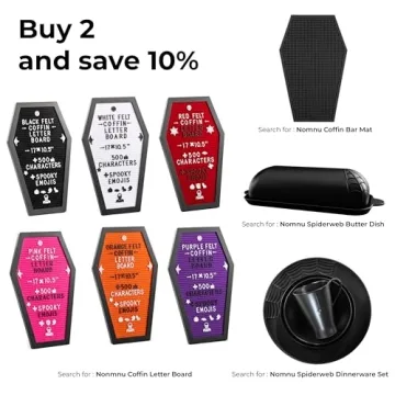 Coffin Letter Board With Emojis and Wooden Stand