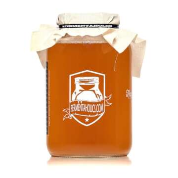 Jun Kombucha Starter Culture - USDA Certified Organic SCOBY & Starter Tea - Makes 1 Gallon - Brewed with Organic Green Tea & Honey - Brew Jun Tea!