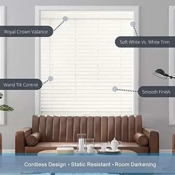Elegant 2-Inch Faux Wood Blinds - Durable & Stylish Window Covering