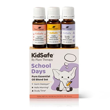 Plant Therapy School Days Essential Oil Blends – KidSafe, 100% Pure