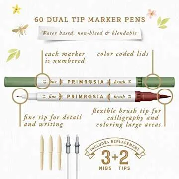 Primrosia Dual Tip Marker Pens for Stunning Art Creation