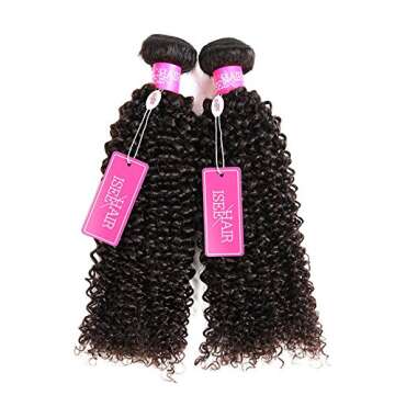 ISEE Hair 9A Grade Mongolian Kinky Curly Hair Extension Virgin Human Hair Weaving 3 Bundles Kinky Cu...