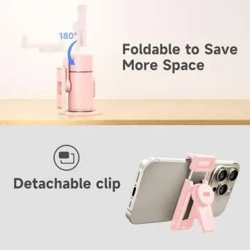 Auto Face Tracking Tripod - 360° Rotation Auto Tracking Phone Holder,No App, Phone Camera Mount with Remote and Gesture Control, Rechargeable Smart Shooting Holder for Video Recording