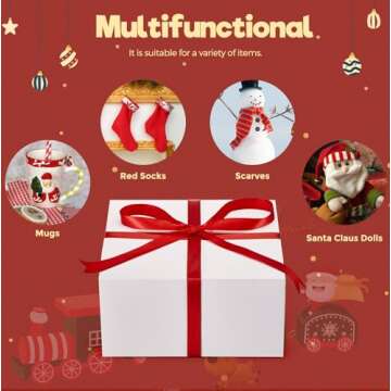 MESHA 8x8x4 Gift Boxes 50 Pack Eco-Friendly and Recyclable