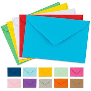 Colorful Self-Seal Envelopes 5" x 7" Assorted Colors 105 Pack Envelopes for Invitations, Birthday, Graduation, Baby Shower, Greeting Card…