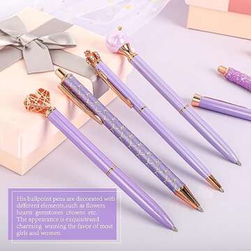 DAIKOYE 10 Pcs Ballpoint Pens Set for Women and Girls