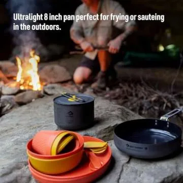 Sea to Summit Frontier Ultralight 8 Inch Camping Cooking Pan - Compact & Durable