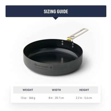 Ultralight 8 Inch Camping Cookware by Sea to Summit