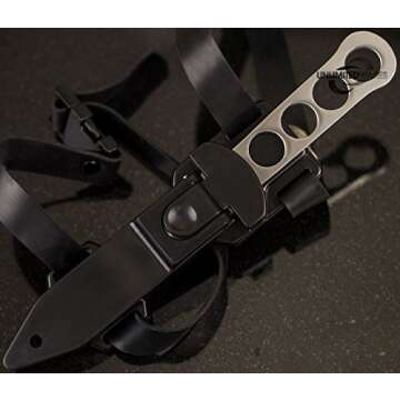 9" Scuba Diving Stainless Steel Fixed Blade Knife Survival Hunting Serrated- Hunting Knives, Military Surplus - Survival and Camping Gear