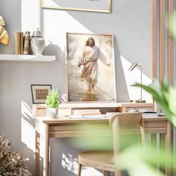 Inspirational Jesus Walking On Water Poster for All Spaces