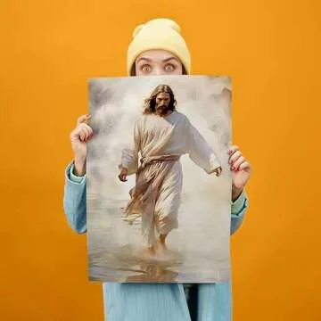 Inspirational Jesus Walking On Water Poster for All Spaces