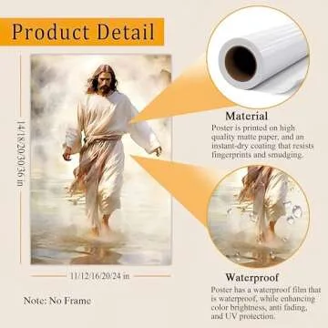 Inspirational Jesus Walking On Water Poster for All Spaces