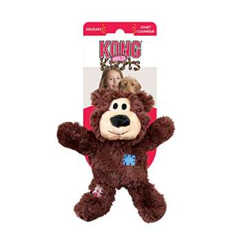 KONG - Wild Knots Bear - Internal Knotted Ropes and Minimal Stuffing for Less Mess (Assorted Colors) - For Small/Medium Dogs