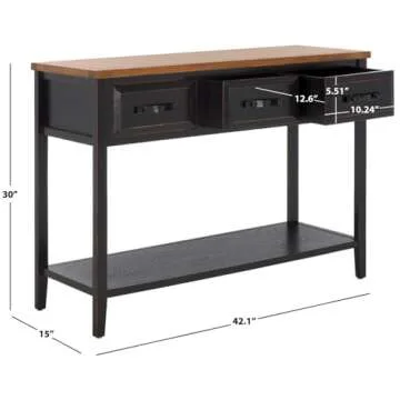 Safavieh Aiden 3-Drawer Console Table with Shelf