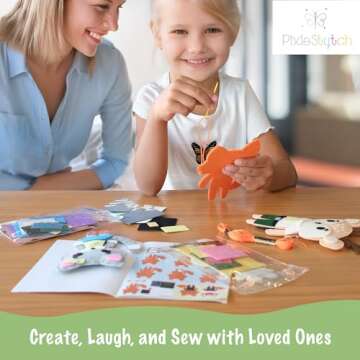 Beginner Sewing Kit for Kids - Sew & Create 6 Adorable Stuffed Animal Projects - Fun DIY Craft Set f...