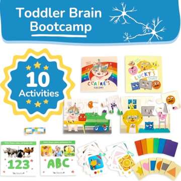 TOYVENTIVE Educational Books, Flash Cards, and Puzzles - Birthday Gifts for 1, 2, 3, and 4 Year Old ...