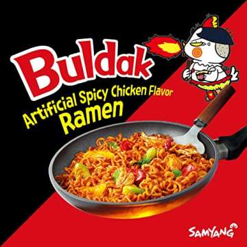 Samyang Buldak Spicy Hot Chicken Stir-Fried Cup Noodles (Pack of 6)