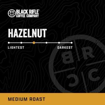 Black Rifle Coffee Company Hazelnut, Flavored Medium Roast Ground Coffee, 12 OZ Bag