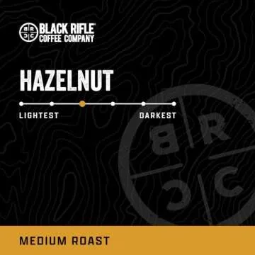 Black Rifle Coffee Company Hazelnut, Flavored Medium Roast Ground Coffee, 12 OZ Bag