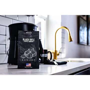 Black Rifle Coffee Company Hazelnut, Flavored Medium Roast Ground Coffee, 12 OZ Bag