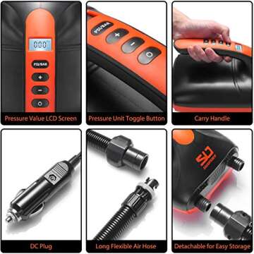 Smart Electric Air Pump for Inflatable Water Sports Gear