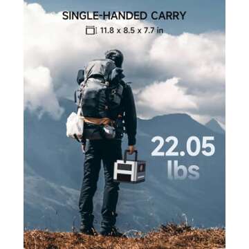 Egretech 1200W Portable Solar Power Station (Peak 2400W) with 999Wh Battery, Fast Recharge 0%-80% in 60 Min, for Home Backup, Road Trip, RV Camping, Emergency.