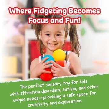 Squishy Stress Balls from The Original Monkey Noodle - 3 Pack - Sensory Toys for Kids with Unique Ne...